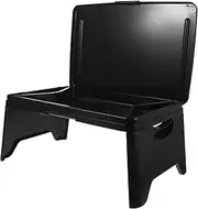 KALLORY Folding Table Laptop Computer Lap Computer Desk Writing Pad in Bed Laptop Lap Holder Convenient Bed Table Computer Stand for Bed Lap Table for Bed Laptop Desk for Lap Plastic Black