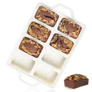 Mini Loaf Pan, Metal Reinforced Silicone Mini Bread Loaf Pan Nonstick Cornbre...
