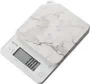 Tanita KJ-114 SWH Cooking Scale, Kitchen Scale, Digital Cooking, 2.2 lbs (1 kg), 0.5 g Units, 1 Second Start, 1 Second Measurement, Stone White