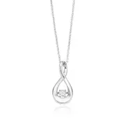 Zamel's Sterling Silver Diamond Set Dancing Women's Pendant Jewellery