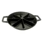 10 in Cast Iron Wedge Cornbread Skillet Features Side Loop Handles For Easy Tran
