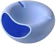 JPMD Shape Snack Bowl Plastic Lazy Fruit Plate Double Snack Storage Bowl Fruit Plate with Phone Holder Multi-Color Optional (Color : Blue)
