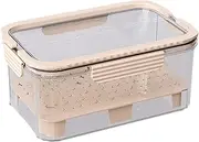 Refrigerator Crisper | Portable Lettuce Container | Clear Crisper Box With Tight Seal For Fresh Produce | Multifunctional Fridge And Freezer Storage For Meat, Fruits, And Vegetables
