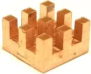 Easycargo 6mm Copper Heatsink 6x6x5mm + Thermal Conductive Adhesive Tape, Mini Small Cooler Heat Sink for Cooling VRM GPU Stepper Driver Motor MOSFET Regulators 6mmx6mmx5mm 10pcs