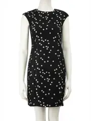Black Polka Dot Jacquard Dress