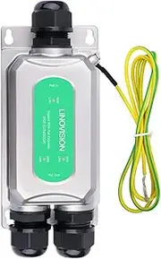 LINOVISION BT90W Outdoor PoE Extender, Gigabit PoE Ethernet Repeater and Split into Two PoE Outputs, for IP Cameras, PTZ Camera, Wireless AP