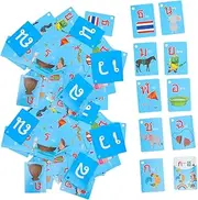 Educational Thai Language Flash Cards Boxes Boys and Girls Portable Learning Toys Phonetic Vocabulary