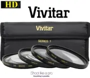 4Pcs Vivitar Close Up Macro Lens Set For Canon 18-55mm 70-300mm Lens
