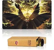 Paramint Admonition Angel (Stitched) - MTG Playmat by Anato Finnstark - Compatible for Magic The Gathering Playmat - Play MTG, YuGiOh, Pokemon, TCG - Original Play Mat Art Designs & Accessories