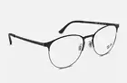New Ray-Ban Reading Glasses RB 6375 2861 53-18 145 Black Round Frames Readers