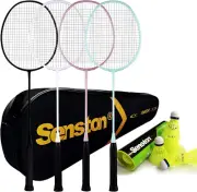 Senston Badminton Rackets Set of 4, Badminton Set for Outdoor Backyards Gym, Lig