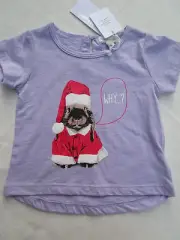 Baby girls Pumpkin Patch Christmas Santa Rabbit tee t-shirt 000 00 0 1 BNWT