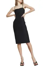Women's Bardot Linen Blend Dress SZ 4/X-Small Black