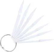 Baluue 100pcs Nail Display Card Nail Display Boards Nail Color Plates Nail Practice Tips Nail Tips Palette White