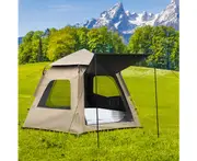 Instant Pop up Tent Auto Family Camping Canopy Shelter 5-8 Person Ground Mat