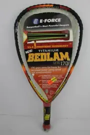 E-Force Titanium Bedlam Lite 170 Racquetball Racket - 3 5/8 in, Strung, Vintage