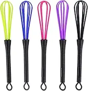 Plastic Whisk Set, 5Pcs Mini Hair Dye Cream Stirrer Kitchen Mixer Tool Salon Barber Hairdressing Hair Color Stirring Matcha Whisks Home Stirring for Coffee Tea Espresso