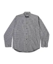 Balenciaga Checked Oversized Shirt 2 Black/White