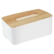 Facial Tissue Dispenser Holder,Wooden Rectangular Removable Tissue Holder for Storage on Bathroom Vanity, Countertop, Bedroom Dresser, Night Stand, De