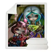 Cool Fantasy Dragons and Fairies Dice Dragonlings Throw Blanket