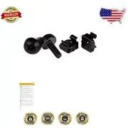 Durable M5 12mm Rack Screws & Cage Nuts - 50 Pack, TAA Compliant Black Set