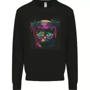 A Cool Retro Cat Kids Sweatshirt Jumper