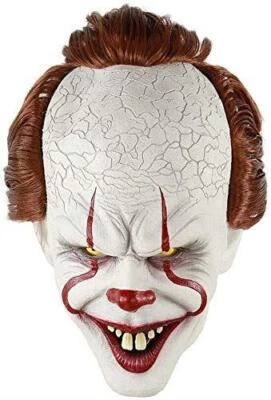 Pennywise IT Clown Scary Halloween Mask Natural Latex