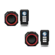 2 Set Bike Tail Light Mobility Alarm with Remote Control Vibration Trigger Loud