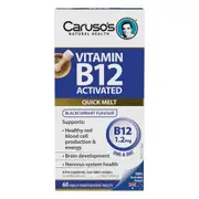 Caruso's Natural Health Vitamin B12 Activated 1200mcg 60 Orally Disintegrating Tablets