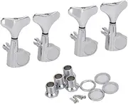 ibasenice Essential Bass Accessory 4pcs Silver Bass Tuners Acoustic Guitar Tuning Pegs Hard Zinc Alloy