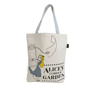 愛麗絲 帆布包 手提袋 購物袋 環保袋 夢遊仙境 迪士尼 日貨 正版 授權 J00030035