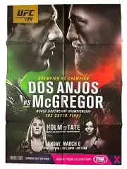 UFC 196 McGREGOR v DOS ANJOS FIGHT PROMOTION POSTER. Cancelled Fight…..Rare