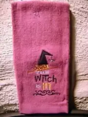 Halloween "The Witch is In" Fingertip Towel