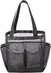[Qianly] Mesh Shower Tote Portable Shower Tote Bag Beach Bag for Travel Bathroom Dorm Gym