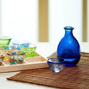 【ADERIA】日本津輕海藍色耐熱清酒壺 清酒杯 一壺三杯(清酒壺)