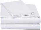 DaDa Bedding White Flat Sheet & Pillow Cases Set (FS098765)