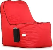SATTVA All Weather Water Resistant Lounger Bean Bag for Adults - Big Bean Bag Covers Only (No Filling), Love Sack Bean Bag Oversized, Washable Ultra Soft Zipper, for Dorm & Family Room (Red)