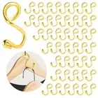 Clothes Hanger Connector Hooks Gold Hanger Extender, Sturdy Metal Hooks for C...