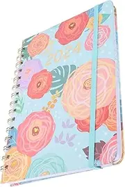 VILLFUL Flower Diary Convenient Academic Planner Portable Planner Organizer Monthly Planning Calendar 2024 Office Supply Notebooks 2024 Calendar Book Monthly Household Planner Book Notepad