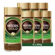 6 x Nescafe GOLD CAP COLOMBIE - Instant Coffee - Jar 6 x 200g / 7oz