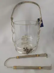 Precioza Platery Crystal And Silver Plated Ice Container