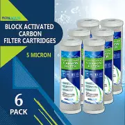 6 Activated Carbon Block Water Filters for Any Standard RO Unit FREE SHIPPING