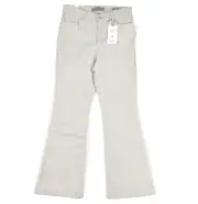 Gloria Vanderbilt Cargo Trouser Pants Womens SZ 12 Amanda Bootcut Beige Slimming