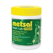 Metsal Cream Heat Rub 500g Temporary Relief Sprains Strains Arthritis Rheumatism