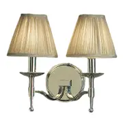 Stanford 2 Light Nickel Wall Lamp - Shimmer Grey