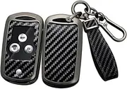 ontto Alloy Car Key fob Cover Fit for Honda Civic Accord Jazz CRV HRV CRZ for Acura TL TSX ZDX RSX 2/3 Buttons Keyring Flip Key case Smart Key Shell Holder Bag keychian Protector Accessories Black B