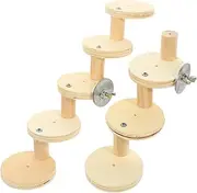 Sosoport 8-Layer Hamster Toy Ladder Decorative Wooden Foraging Toy for Chinchilla Parrot Cage Platform Multi-use Bird Stand Safe Material Pet Plaything