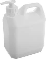 Large Capacity 2L Refillable Pump Bottle for Shower Gel and Shampoo, Heavy-Duty Plastic Container for Home, Travel, Gym, White