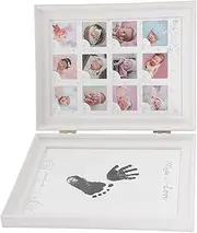 Baby Growth Photo Frame Handprint and Footprint Kit Baby Photo Frame for Home Decor