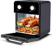 25L Large Capacity Double layer Glass Air Fryer And Juicy Function Air Fryer, Multifunctional Oven, Three-dimensional Drying without Turning Over, 8-in-1 Cooking Menus